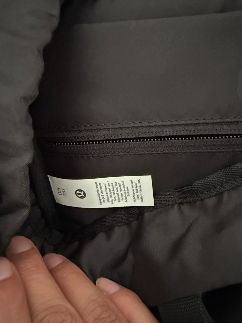 lululemon Wunderlust athletica Black Men's Backpack with Buckle Front